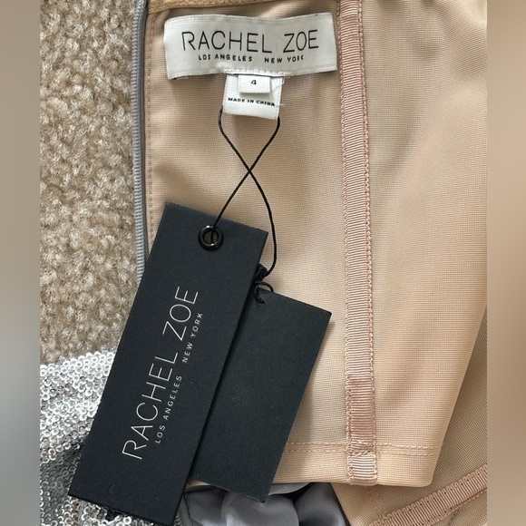 Rachel Zoe Shimmering Silver Strapless Dress - Picture 6 of 13